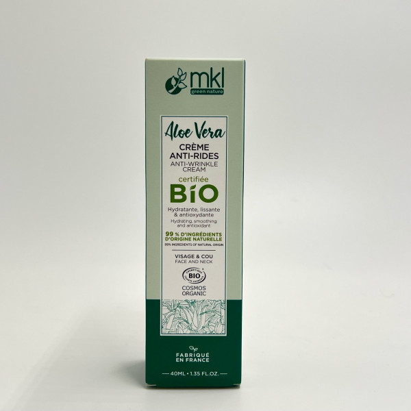 Crème Antirides Aloe Vera Bio – MKL (40 mL)