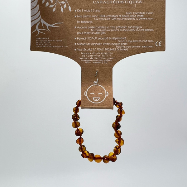 Collier Bébé avec Pierres Naturelles – 3 mois à 3 ans