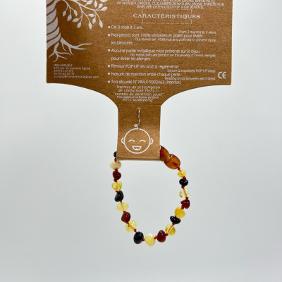 Collier Bébé avec Pierres Naturelles – 3 mois à 3 ans