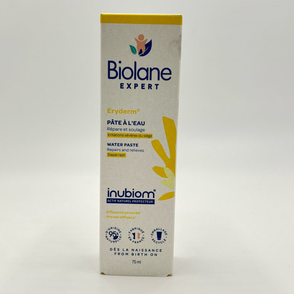 Biolane Expert – Eriderm Pâte à l’Eau – Irritations Sévères du Siège – 75 mL