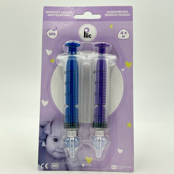 Seringues Nasales Bébé 4 mois et + – Sans BPA – 2 unités