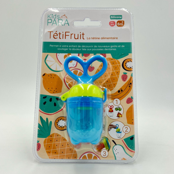 Kids Para – Tétifruits Tétine Alimentaire Silicone – 6 mois et + – Bleu