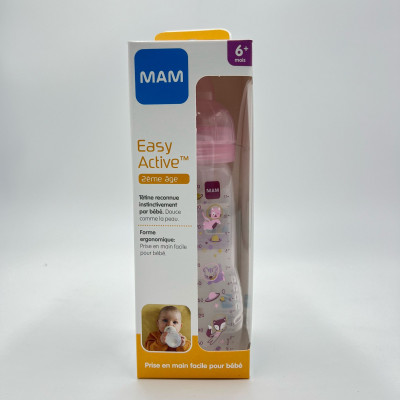 MAM – Biberon Easy Active 2ᵉ Âge – 6 mois et + – Rose