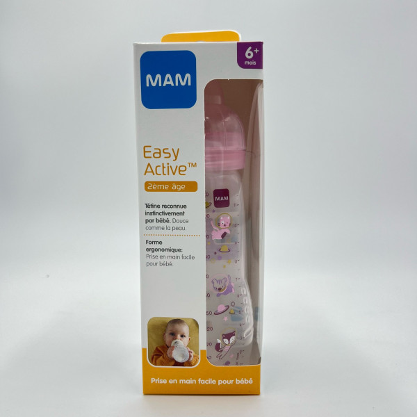 MAM – Biberon Easy Active 2ᵉ Âge – 6 mois et + – Rose
