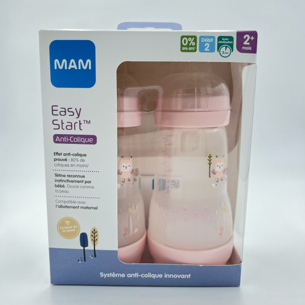 MAM – Easy Start Anticolique 2 Mois et + – Pack de 2 Biberons