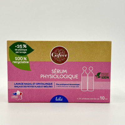 Gifrer – Sérum Physiologique Bébé 24 unidoses x 10 mL