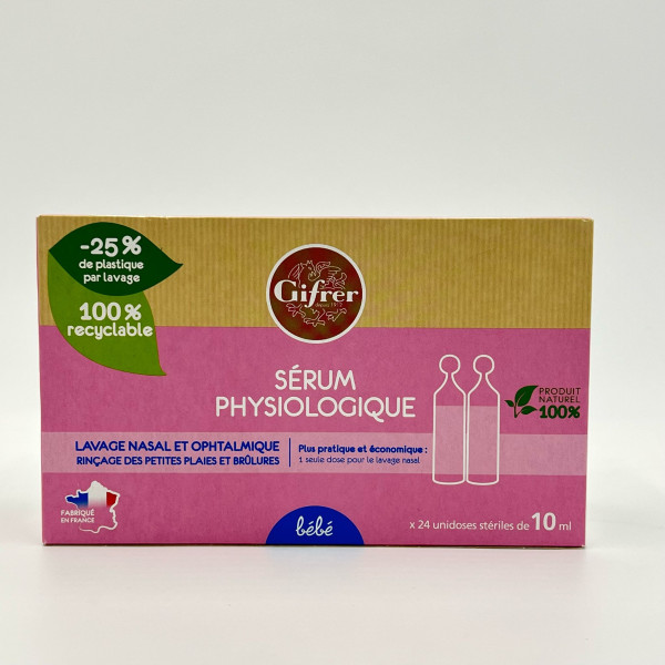 Gifrer – Sérum Physiologique Bébé 24 unidoses x 10 mL