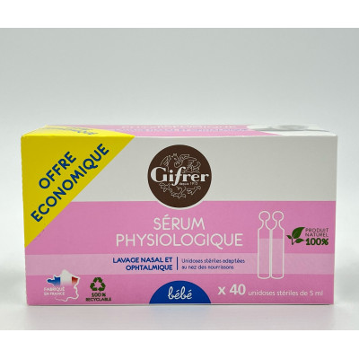 Gifrer – Sérum Physiologique Bébé 40 unidoses x 5 mL
