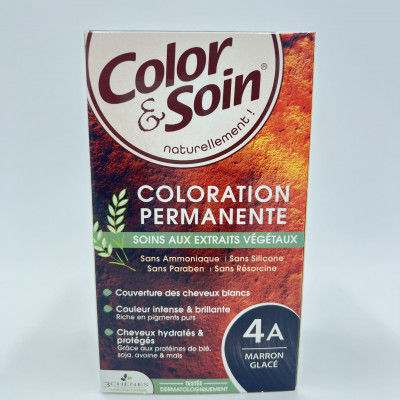 Color & Soin – 4A Marron Glacé – Coloration Permanente aux Extraits Végétaux