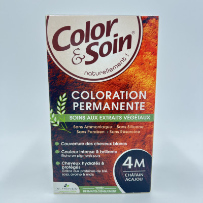 Color & Soin – 4M Châtain Acajou – Coloration Permanente aux Extraits Végétaux