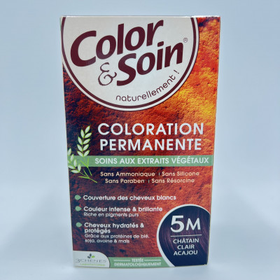 Color & Soin – 5M Châtain Clair Acajou – Coloration Permanente aux Extraits Végétaux Color & Soin – 5M Châtain Clair Acajou – Coloration Permanente aux Extraits Végétaux