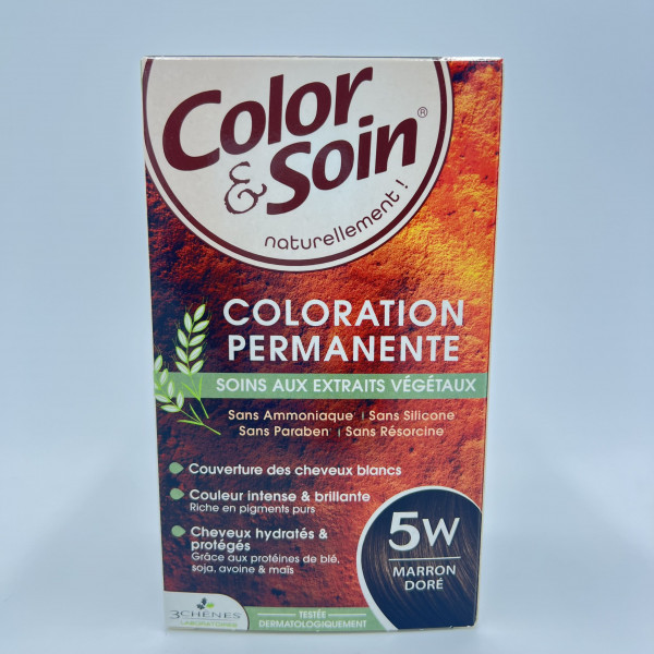 Color & Soin – 5W Marron Doré – Coloration Permanente aux Extraits Végétaux