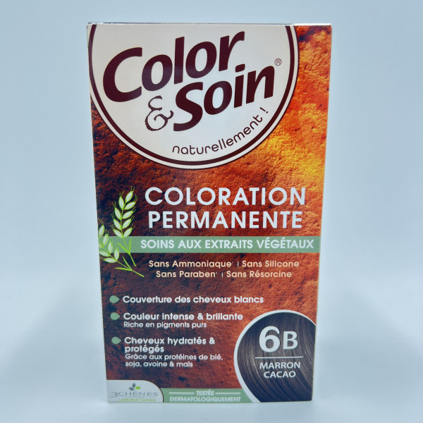 Color & Soin – 6B Marron Cacao – Coloration Permanente aux Extraits Végétaux