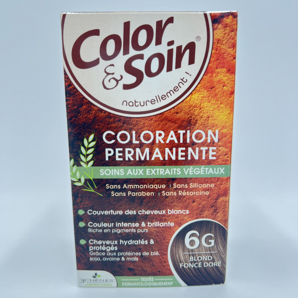 Color & Soin – 6G Blond Foncé Doré – Coloration Permanente aux Extraits Végétaux