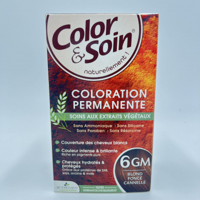Color & Soin – 6GM Blond Foncé Cannelle – Coloration Permanente aux Extraits Végétaux