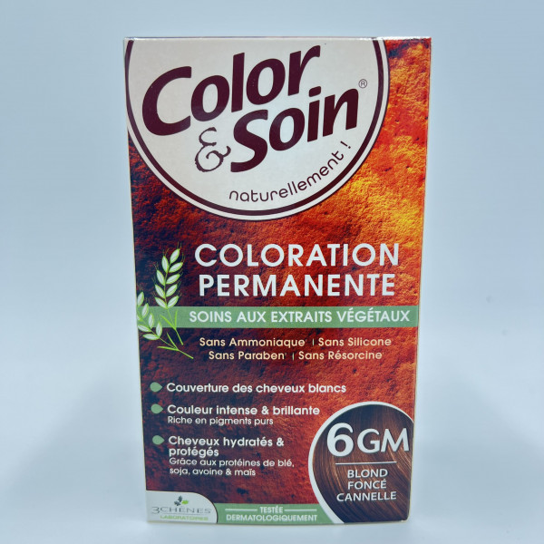 Color & Soin – 6GM Blond Foncé Cannelle – Coloration Permanente aux Extraits Végétaux