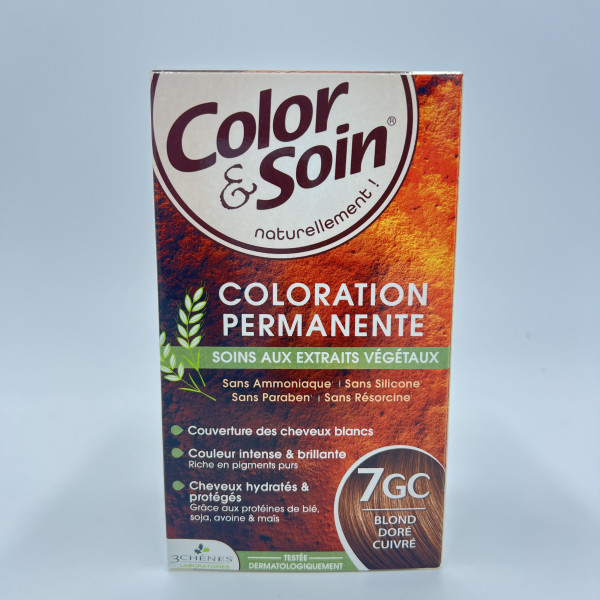 Color & Soin – 7GC Blond Doré Cuivré – Coloration Permanente aux Extraits Végétaux