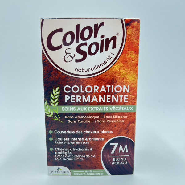 Color & Soin – 7M Blond Acajou – Coloration Permanente aux Extraits Végétaux