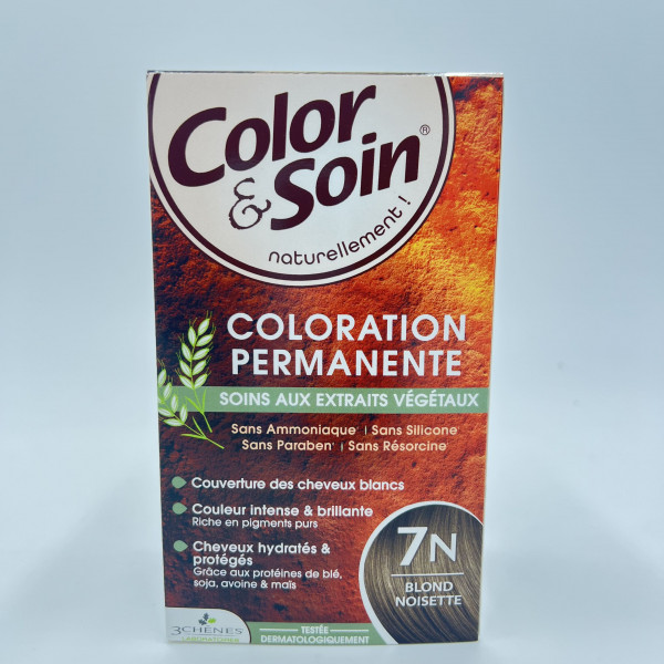 Color & Soin – 7N Blond Noisette – Coloration Permanente aux Extraits Végétaux