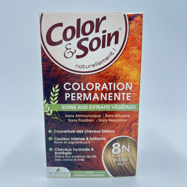 Color & Soin – 8N Blond Blé – Coloration Permanente aux Extraits Végétaux