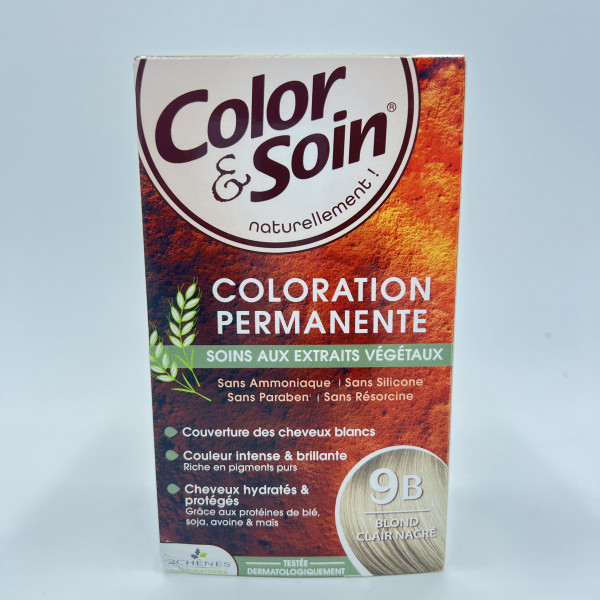 Color & Soin – 9B Blond Clair Nacré – Coloration Permanente aux Extraits Végétaux