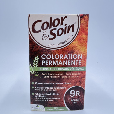 Color & Soin – 9R Rouge Feu – Coloration Permanente aux Extraits Végétaux