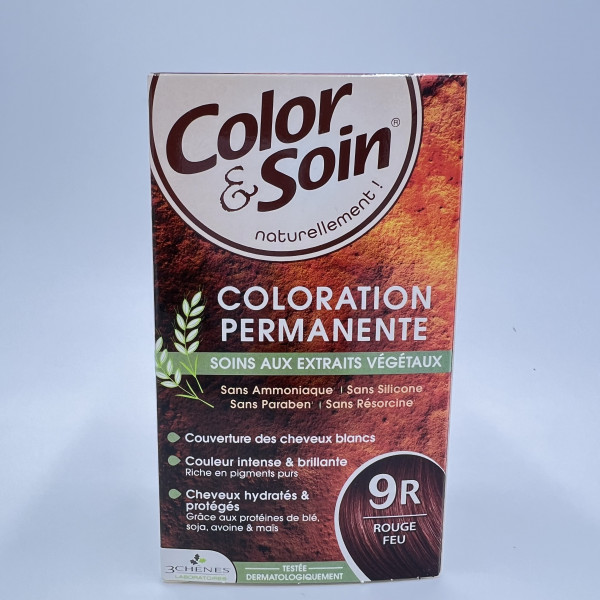 Color & Soin – 9R Rouge Feu – Coloration Permanente aux Extraits Végétaux