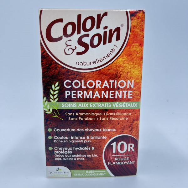 Color & Soin – 10R Rouge Flamboyant – Coloration Permanente aux Extraits Végétaux