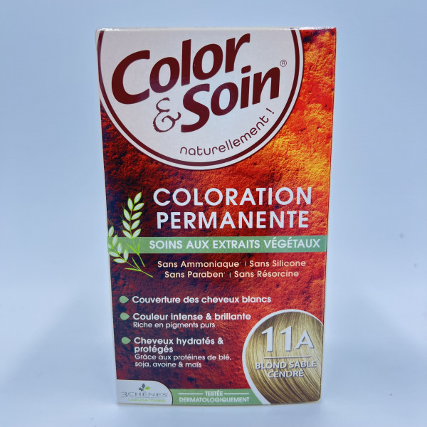 Color & Soin – 11A Blond Sable Cendré – Coloration Permanente aux Extraits Végétaux