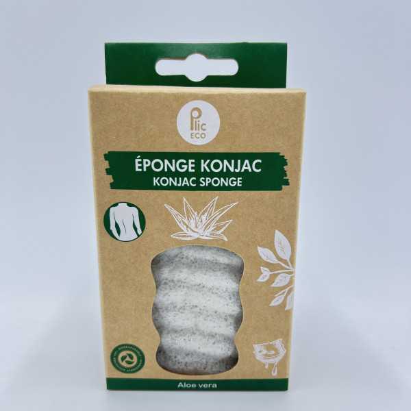 Éponge konjac corps à l’aloe vera – biodégradable