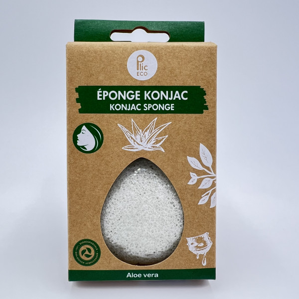 Éponge Konjac à l’Aloe Vera – Biodégradable