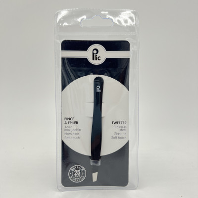 Pince à épiler mors biais – soft touch inox