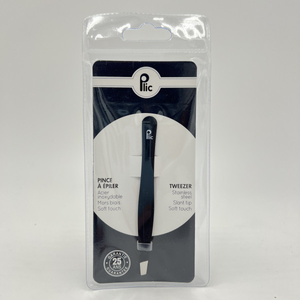 Pince à épiler mors biais – soft touch inox