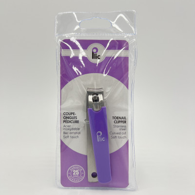 Coupe-ongles pédicure violet – bec arrondi, soft touch, acier inox Coupe-ongles pédicure violet – bec arrondi, soft touch, acier inox
