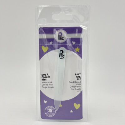 Lime à ongles bébé – Verre sablé double face – Plic