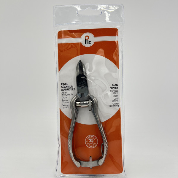 Pince sécateur manucure acier inox 13 cm