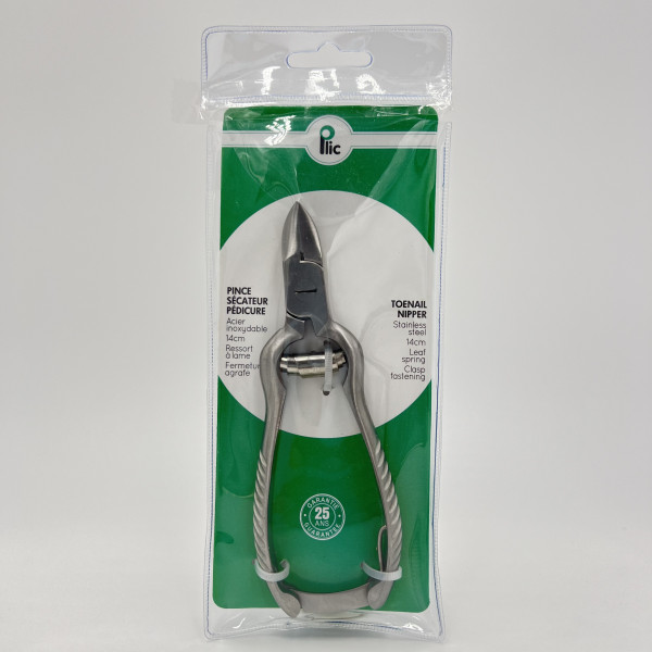 Pince sécateur manucure acier inox verte 14 cm