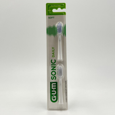 GUM lot de 2 têtes de brosse à dents