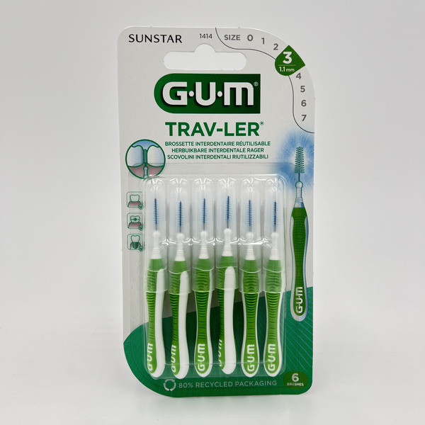 GUM TRAV BROSSETTES 1414 1.1MM 4+2 GRATUI