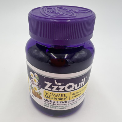 ZZZQUIL Sommeil mélatonine arôme mangue & banane 30 gommes