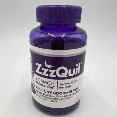 ZZZQUIL Sommeil mélatonine arôme fruits des bois 60 gommes
