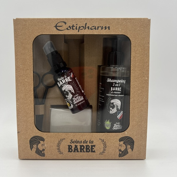 ESTIPHARM Huile à barbe + shampoing 2 en 1 barbe et cheveux